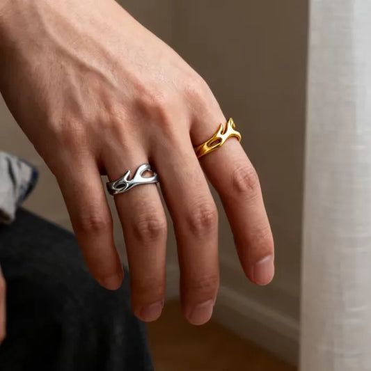 Flame Sculptural Irregular Ring